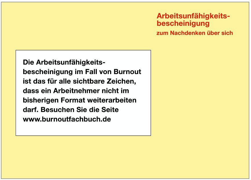 Arbeitsunfähigkeitsbescheinigung AU Gelber Schein Krankschreibung